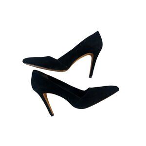 Alice + Olivia By Stacey Bendet black suede Dona Heels Shoes 38.5 US 8.5